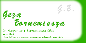 geza bornemissza business card